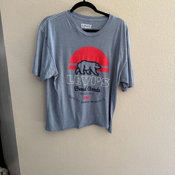 Levi's Blue Graphic T-Shirt Size Large - Picture 1 of 8